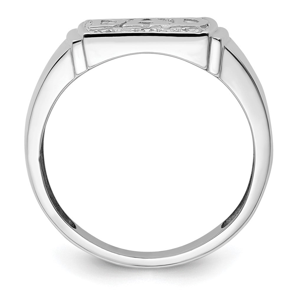 14k White Gold Mens DAD Ring Mounting