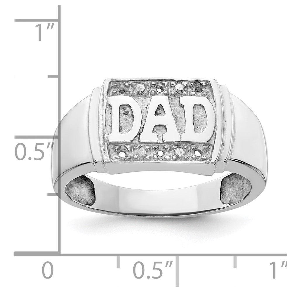 14k White Gold Mens DAD Ring Mounting