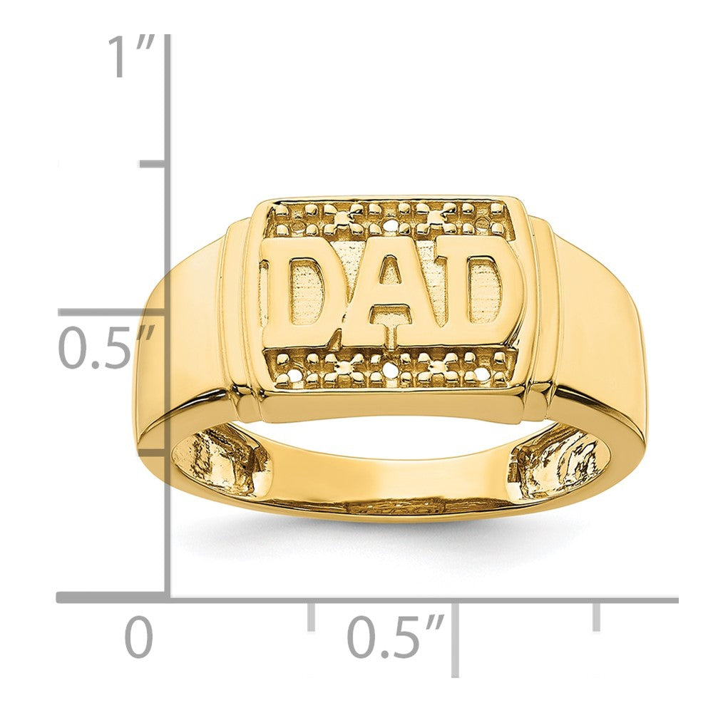 14k Polished Mens DAD Ring Mounting