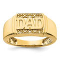 14k Polished Mens DAD Ring Mounting