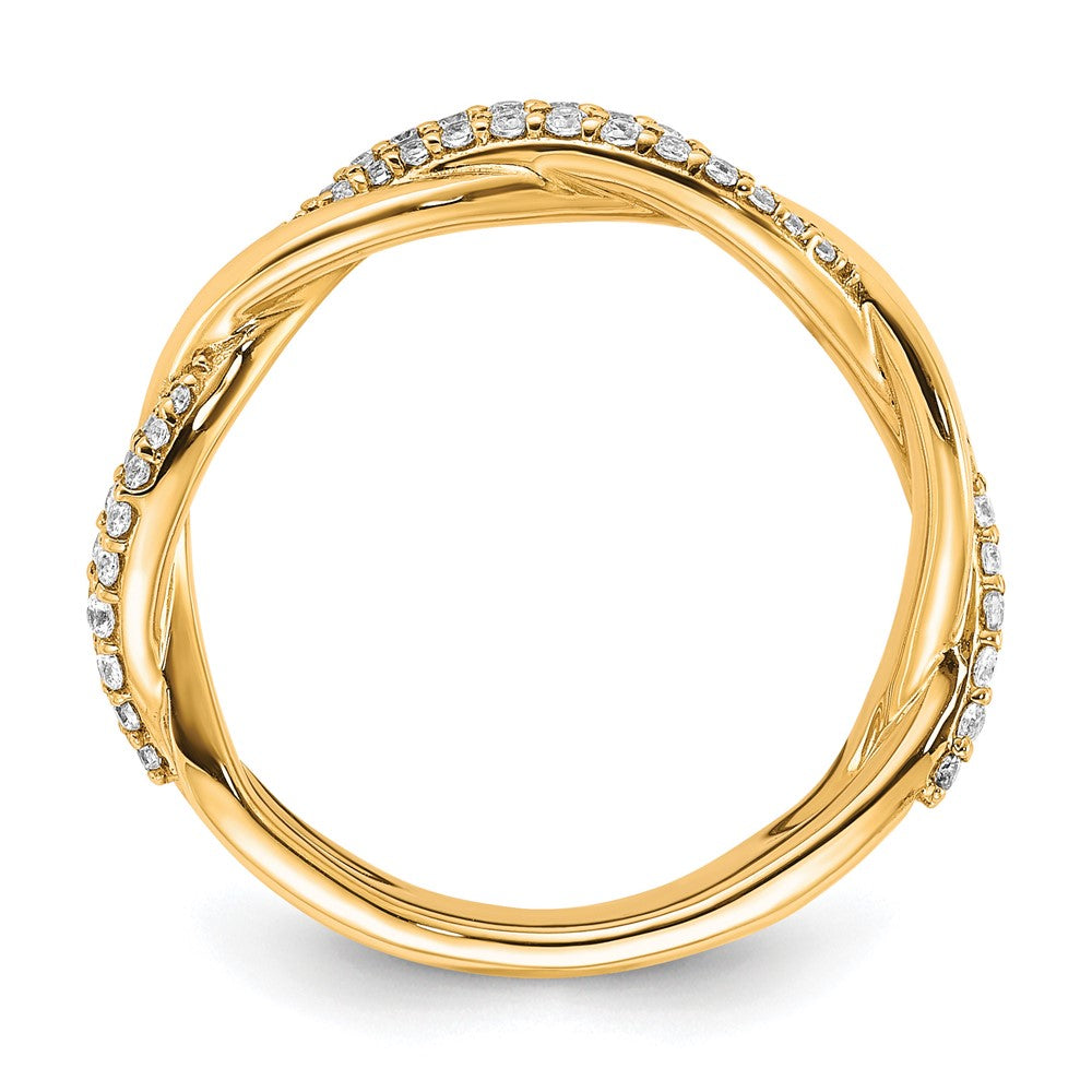 14K Polished Diamond Fashion Ring