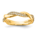 14K Polished Diamond Fashion Ring