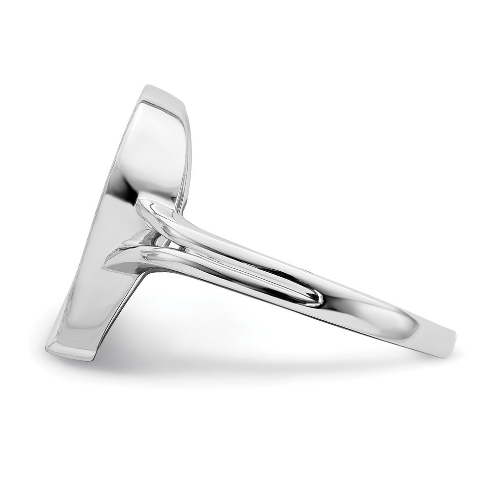 14k White Gold Polished Teardrop Diamond Ring