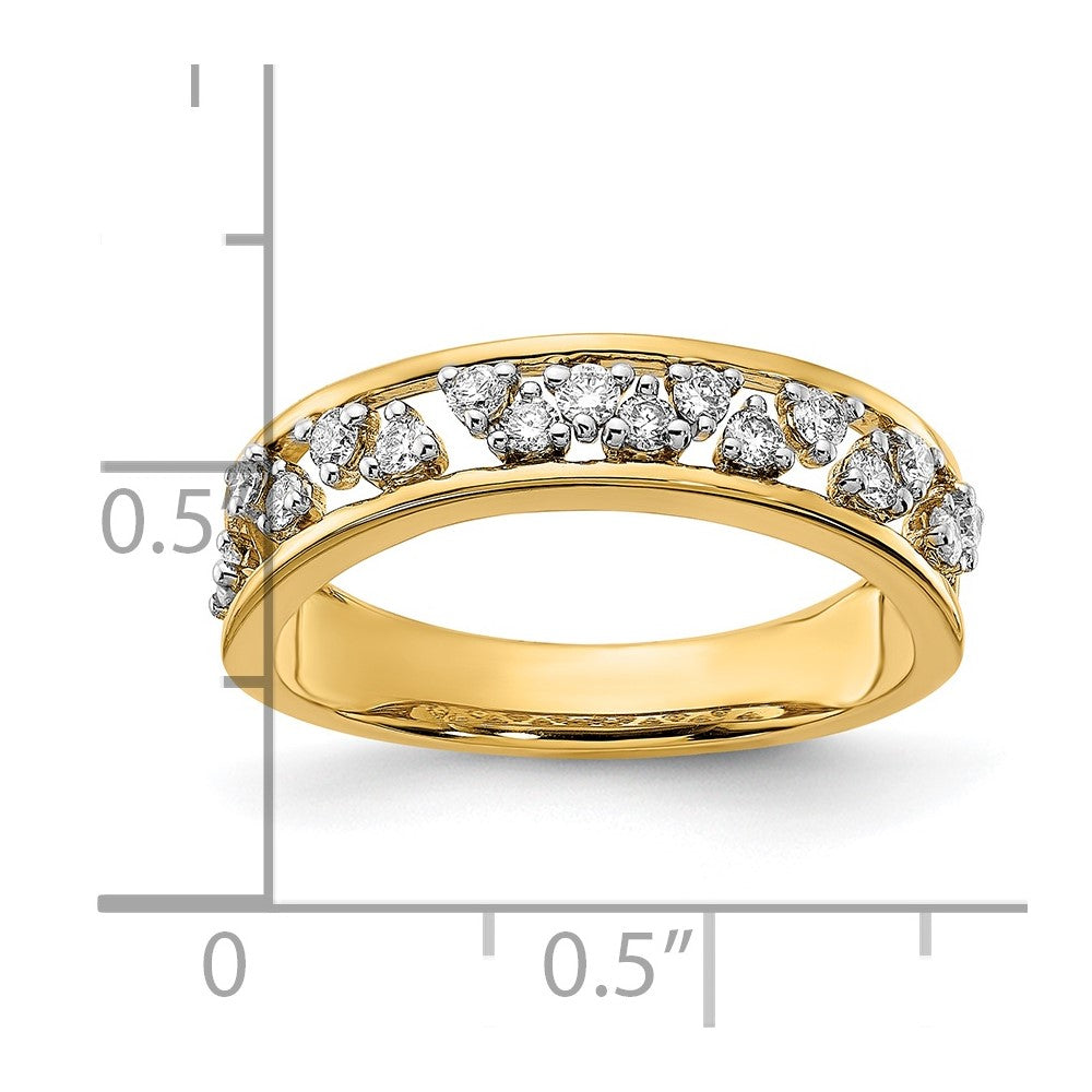 14k Polished Diamond Band