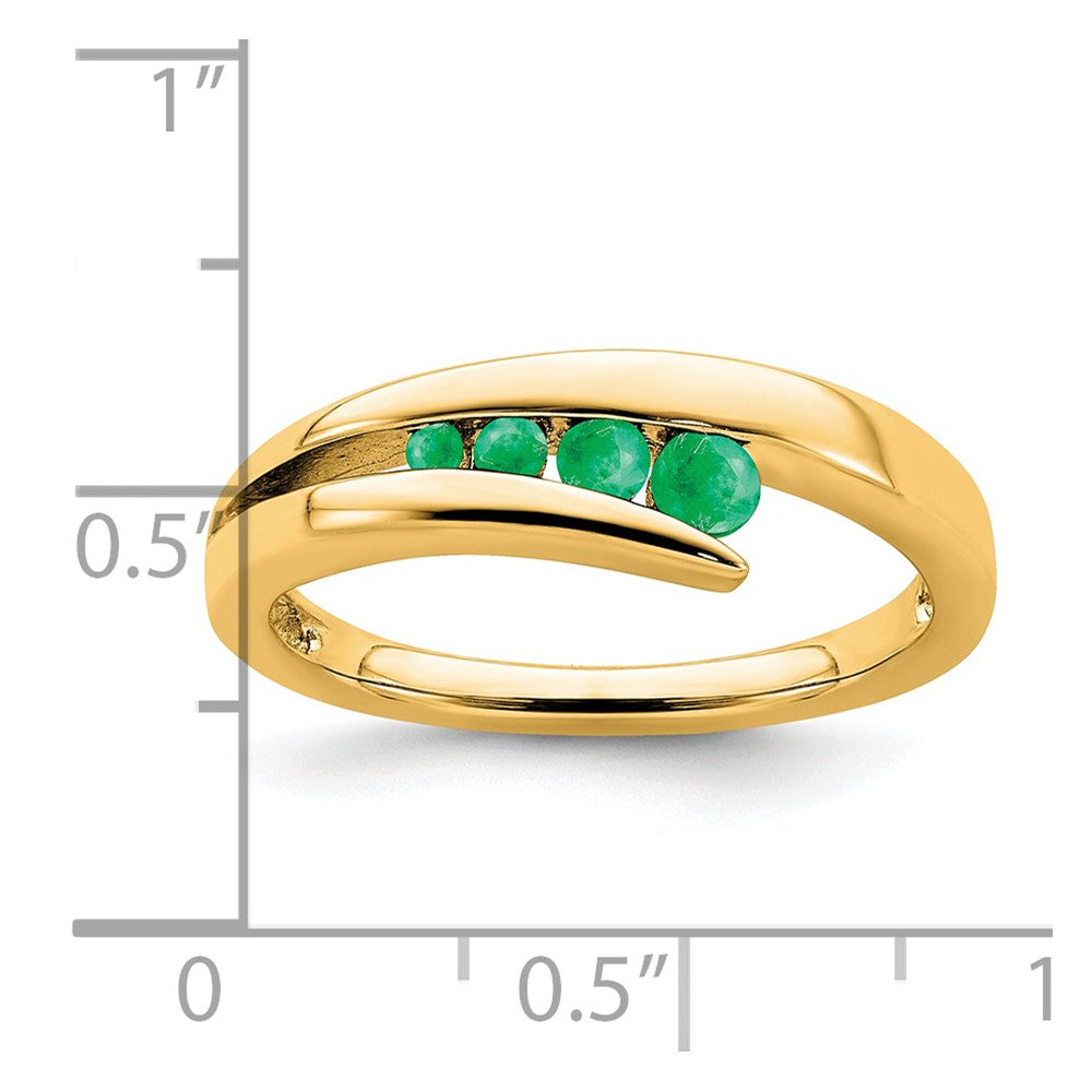 14k Emerald 4-stone Ring