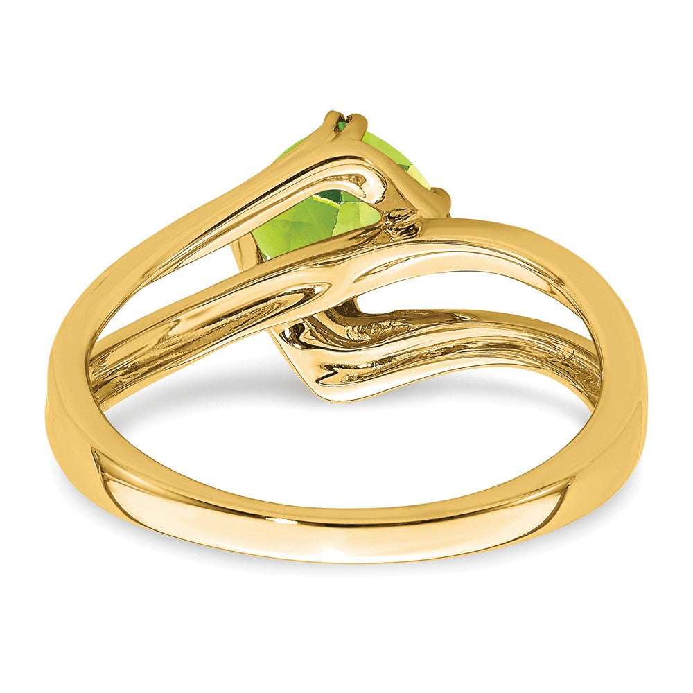 14k Peridot and Diamond Ring