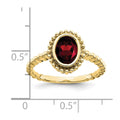 10k Oval Garnet Ring