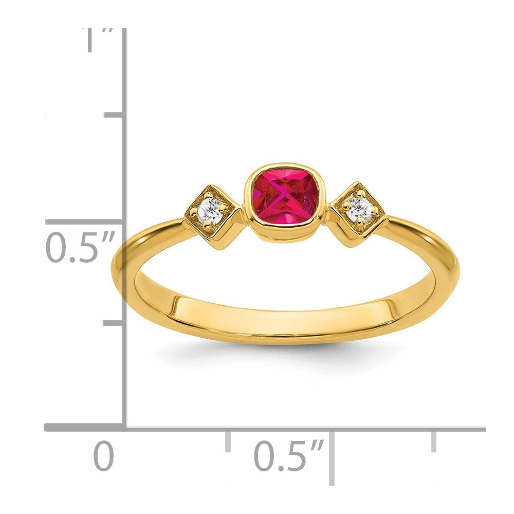 14k Ruby and Diamond Ring