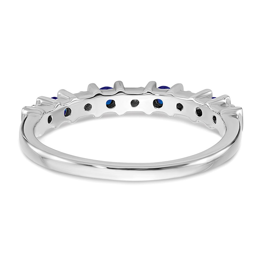 14k White Gold Sapphire and Diamond Band