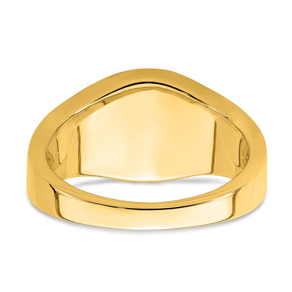 14k Onyx and Diamond Mens Ring