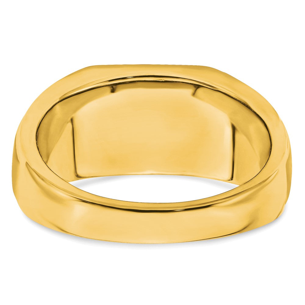 14k Created Ruby and Diamond Mens Ring