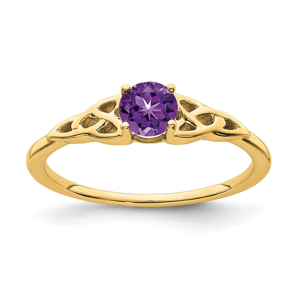 14K Amethyst Celtic Knot Ring