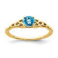 10k Blue Topaz Celtic Knot Ring