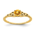 14K Citrine Celtic Knot Ring