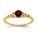 14K Garnet Celtic Knot Ring