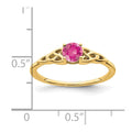 10k Pink Tourmaline Celtic Knot Ring