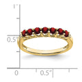 10k Garnet and Diamond 7-stone Ring