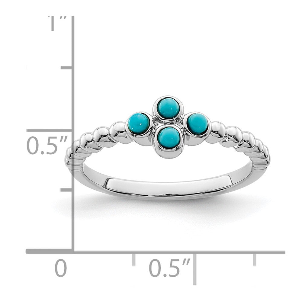 14k White Gold Turquoise Ring