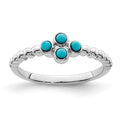 14k White Gold Turquoise Ring