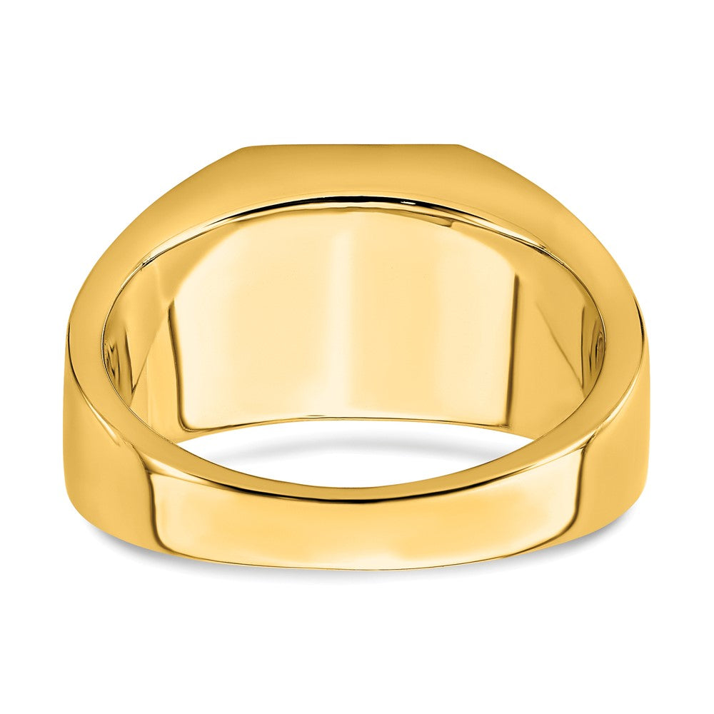14k Onyx and Diamond Eagle Mens Ring