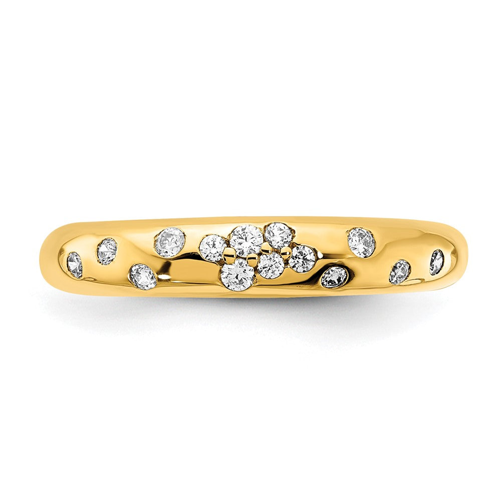 10K Polished Diamond Sprinkle Ring