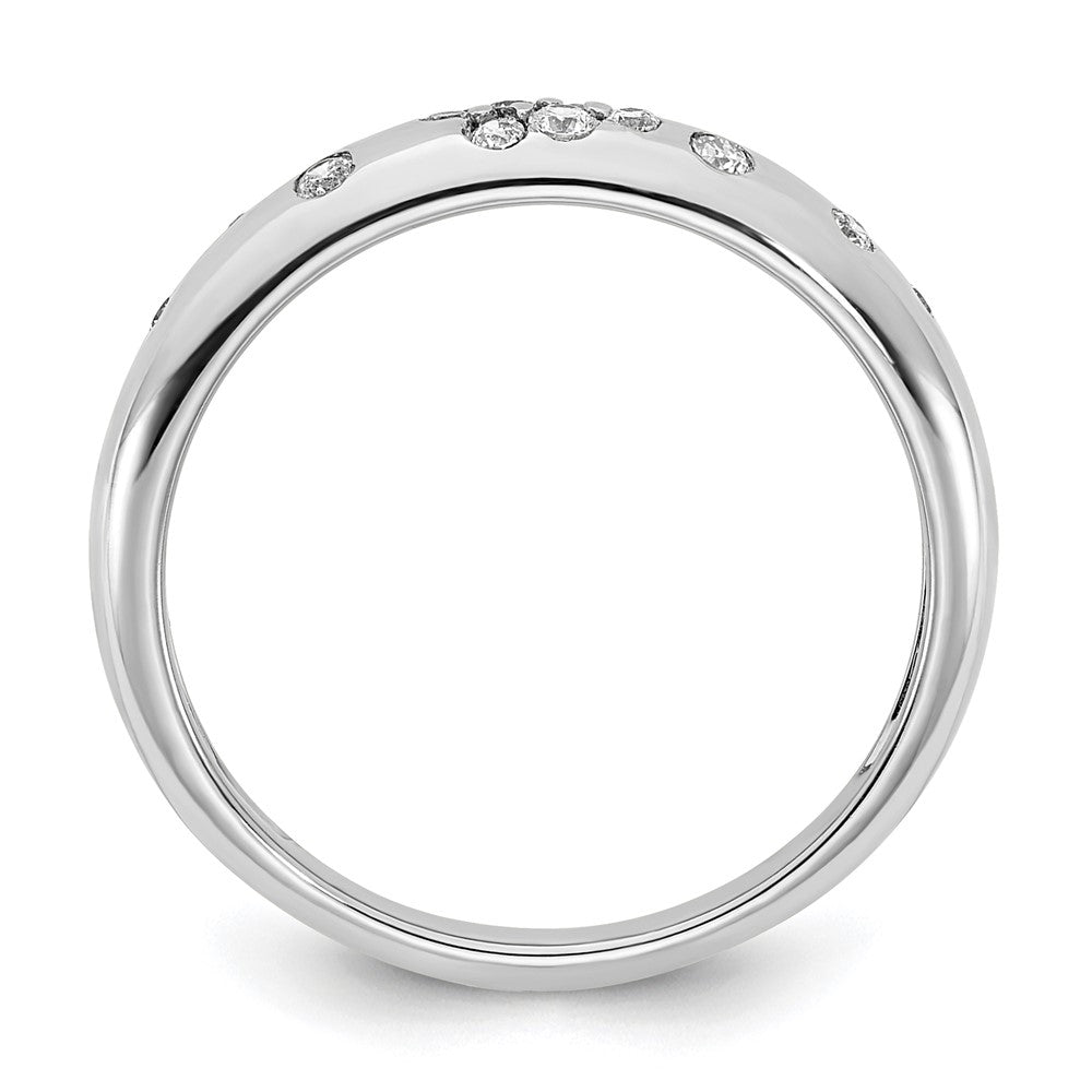 14K White Polished Diamond Sprinkle Ring