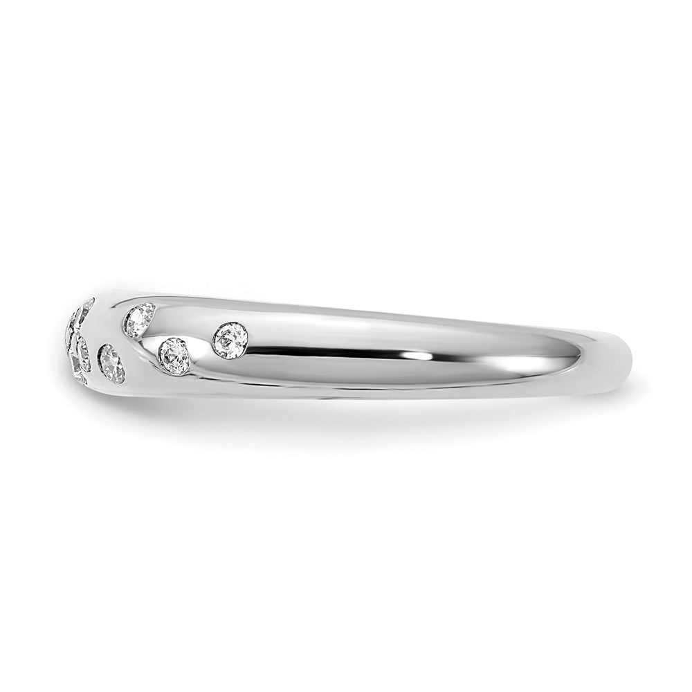 14K White Polished Diamond Sprinkle Ring