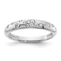 14K White Polished Diamond Sprinkle Ring