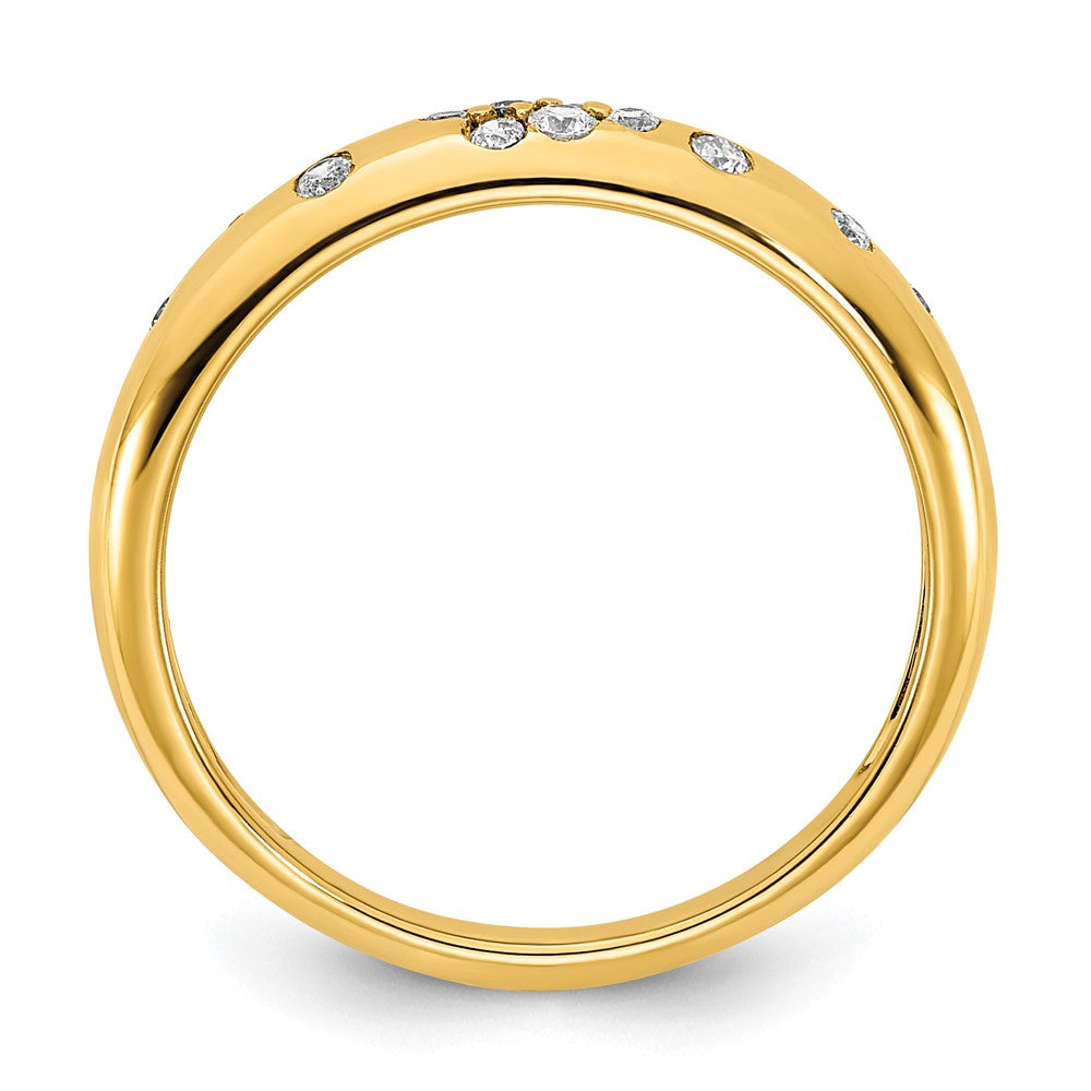 14K Polished Diamond Sprinkle Ring