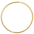 14k 4mm Reversible White & Yellow Domed Omega Necklace