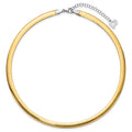 14k Two-tone Lt Reversible 6mm Omega w/extender Necklace