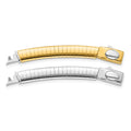14k 6mm White & Yellow Domed Omega Extender for Necklace