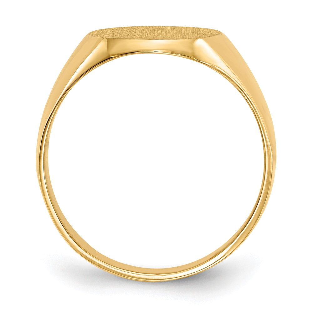 14k 11.0x12.5mm Closed Back Signet Ring