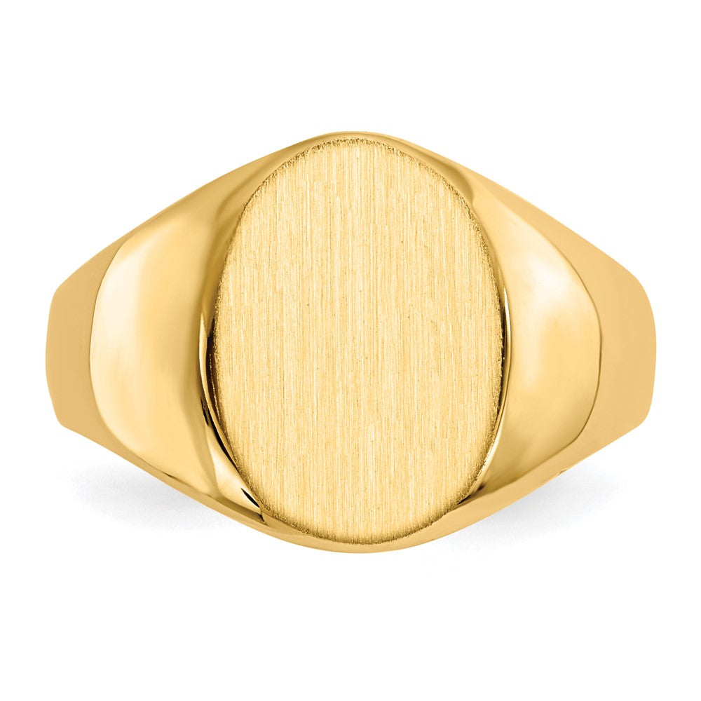 14k 11.5x13.0mm Closed Back Mens Signet Ring