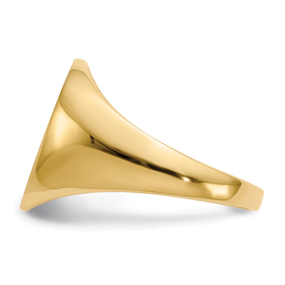 10ky 16.0x13.0mm Closed Back Signet Ring