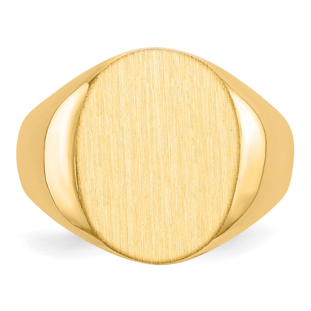 10ky 16.0x13.0mm Closed Back Signet Ring