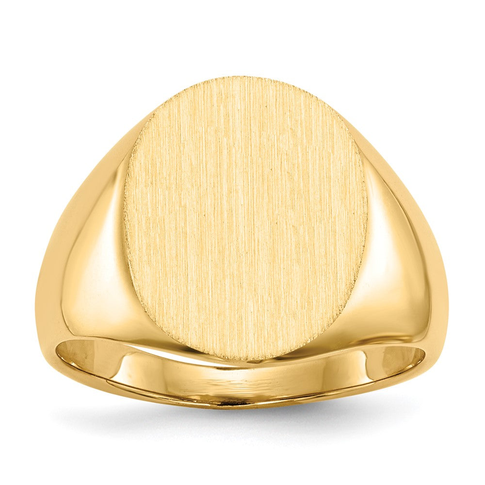 10ky 16.0x13.0mm Closed Back Signet Ring