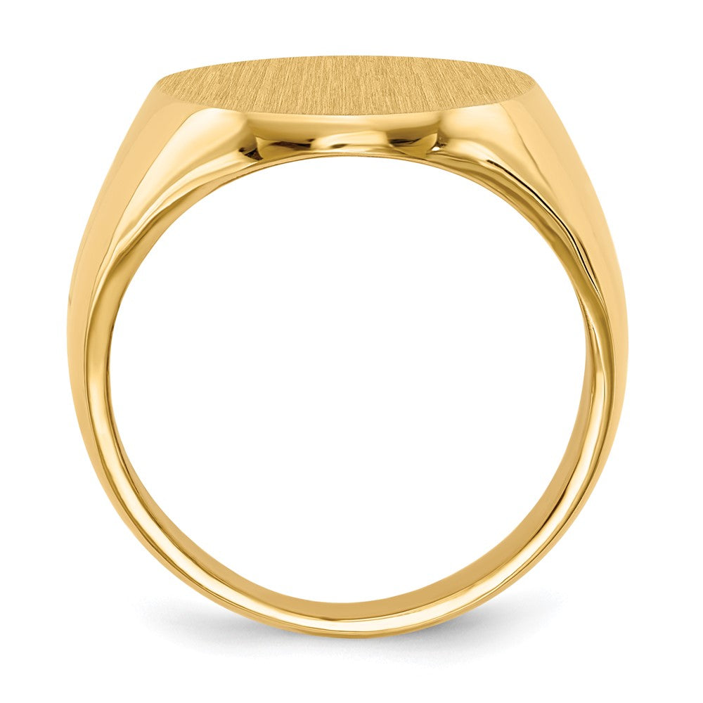 14k 16.0x20.5mm Closed Back Mens Signet Ring