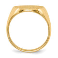 14k 16.0 x21.5mm Closed Back Mens Signet Ring