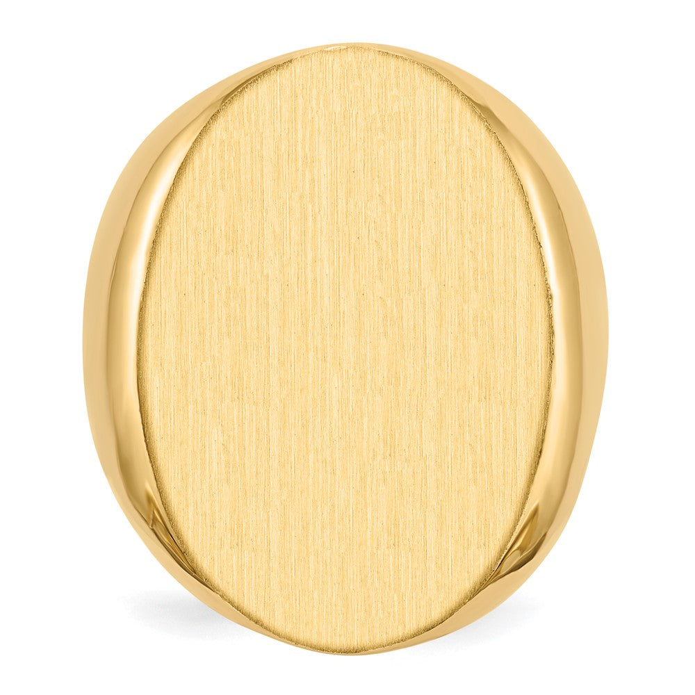 14k 19.0x26.5mm Closed Back Mens Signet Ring