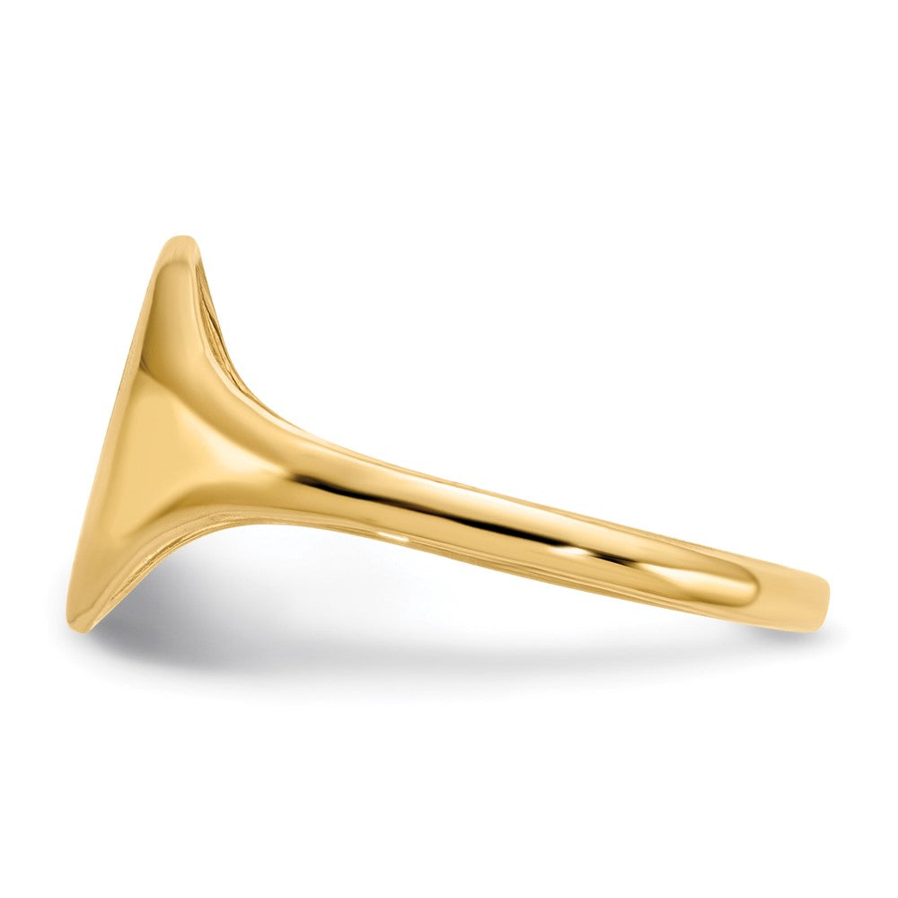 10k 10.0x8.5mm Open Back Signet Ring