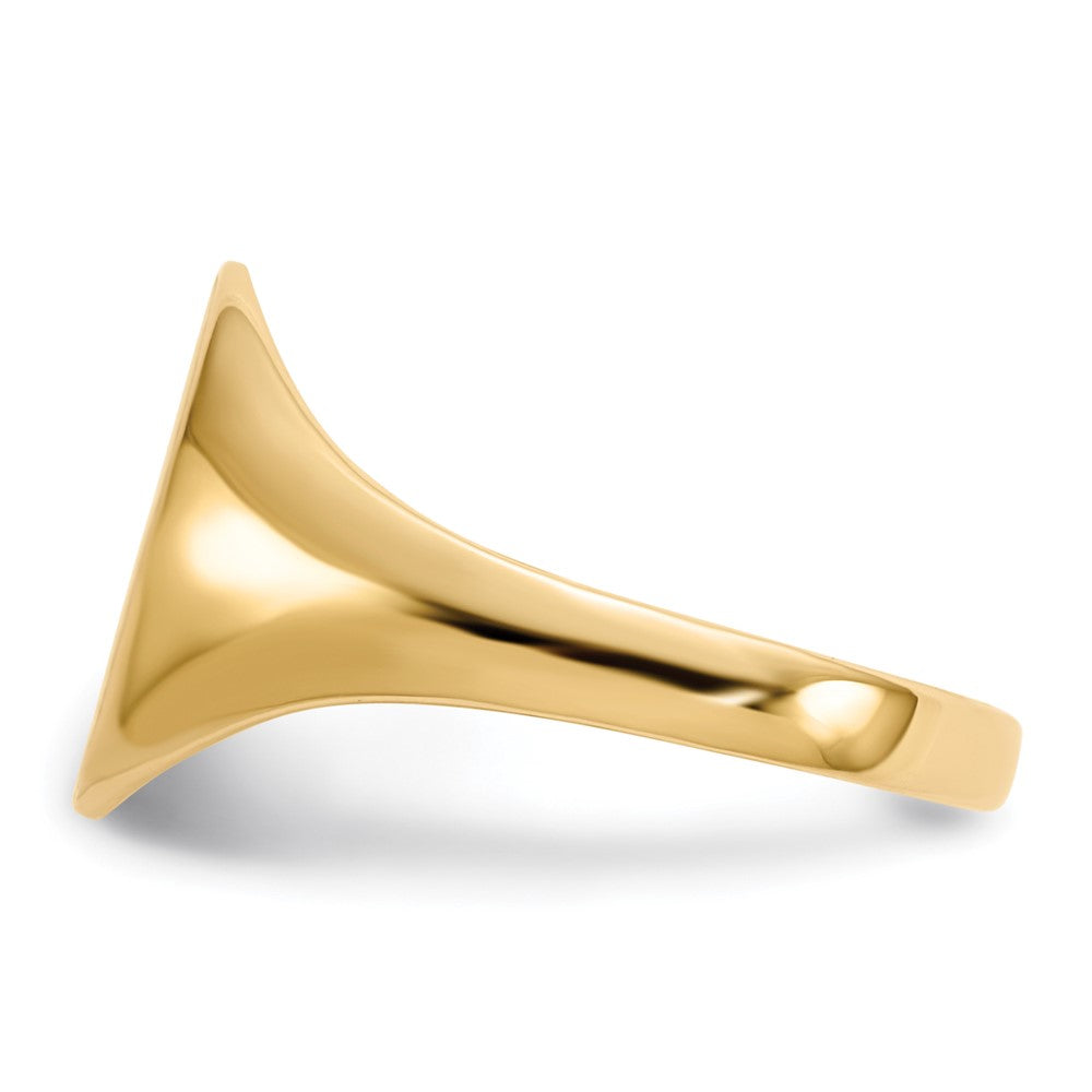 14k 9.5x11.0mm Open Back Signet Ring