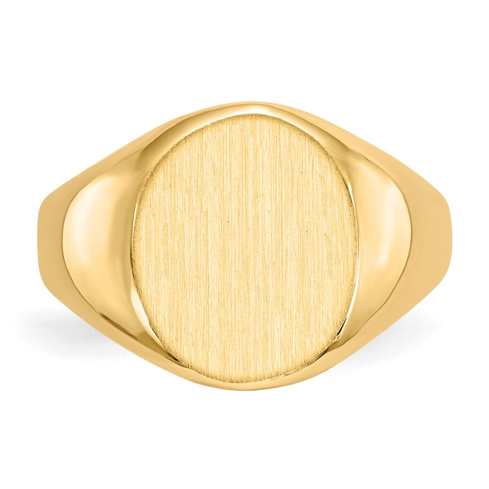 10ky 12.5x11.0mm Open Back Signet Ring