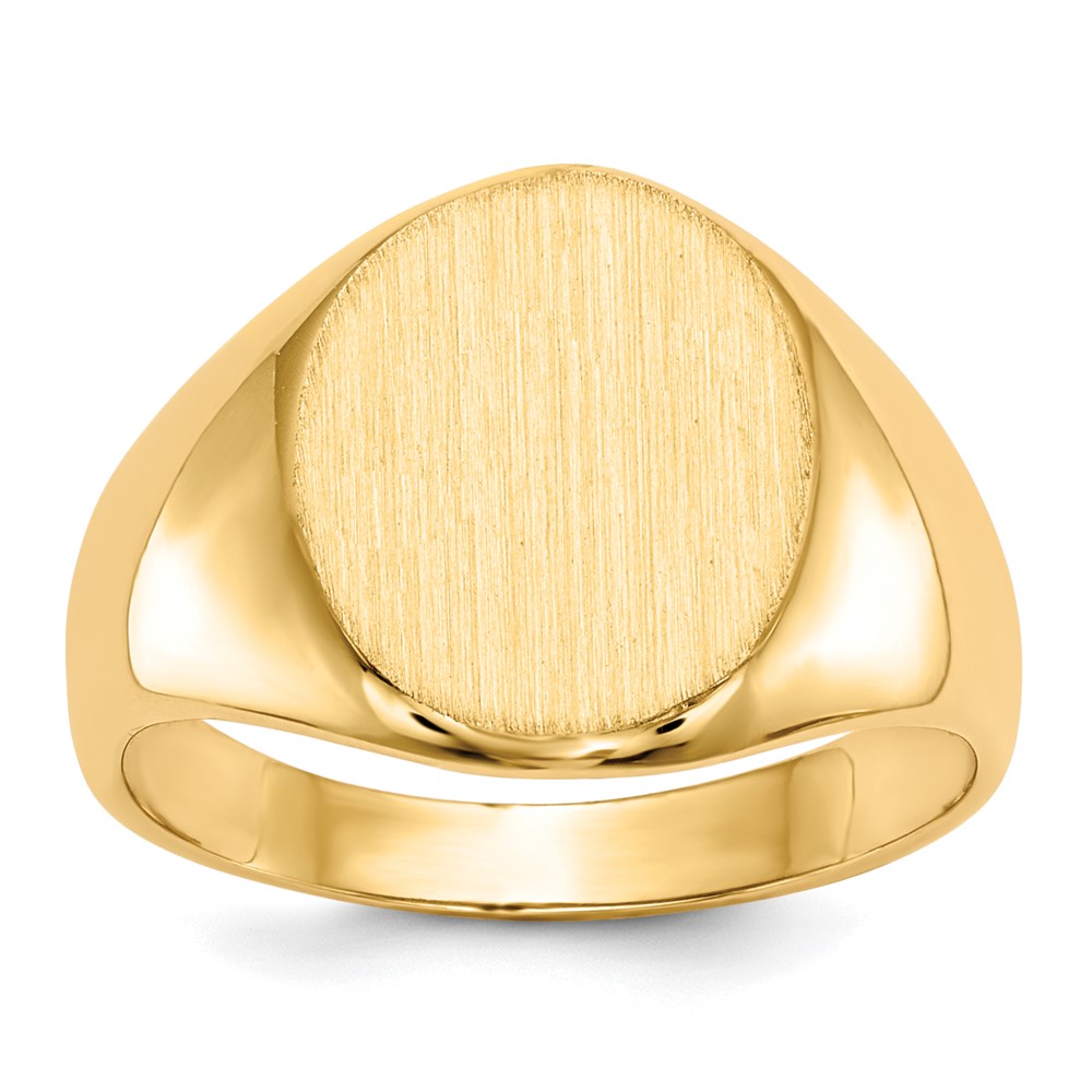 10ky 12.5x11.0mm Open Back Signet Ring