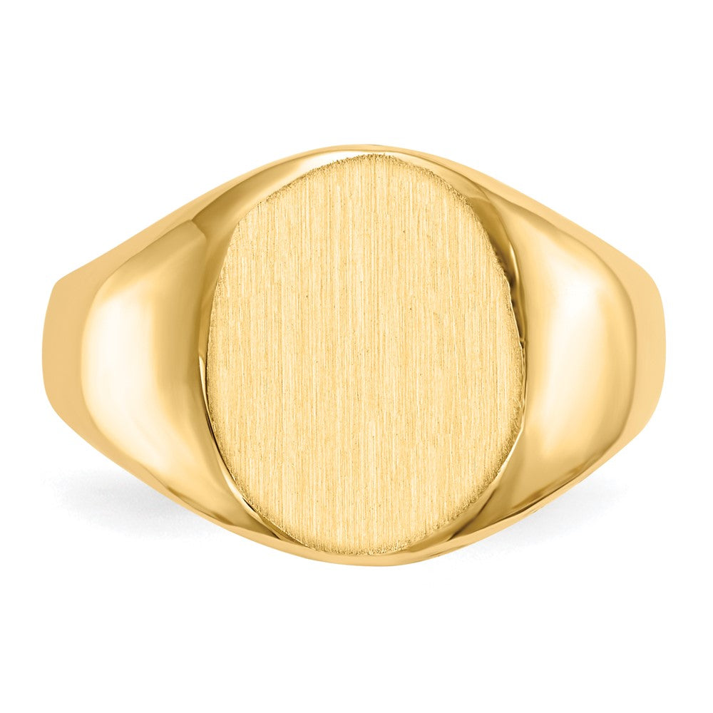 14k 11.5x13.5mm Open Back Signet Ring