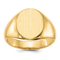14k 11.5x13.5mm Open Back Signet Ring