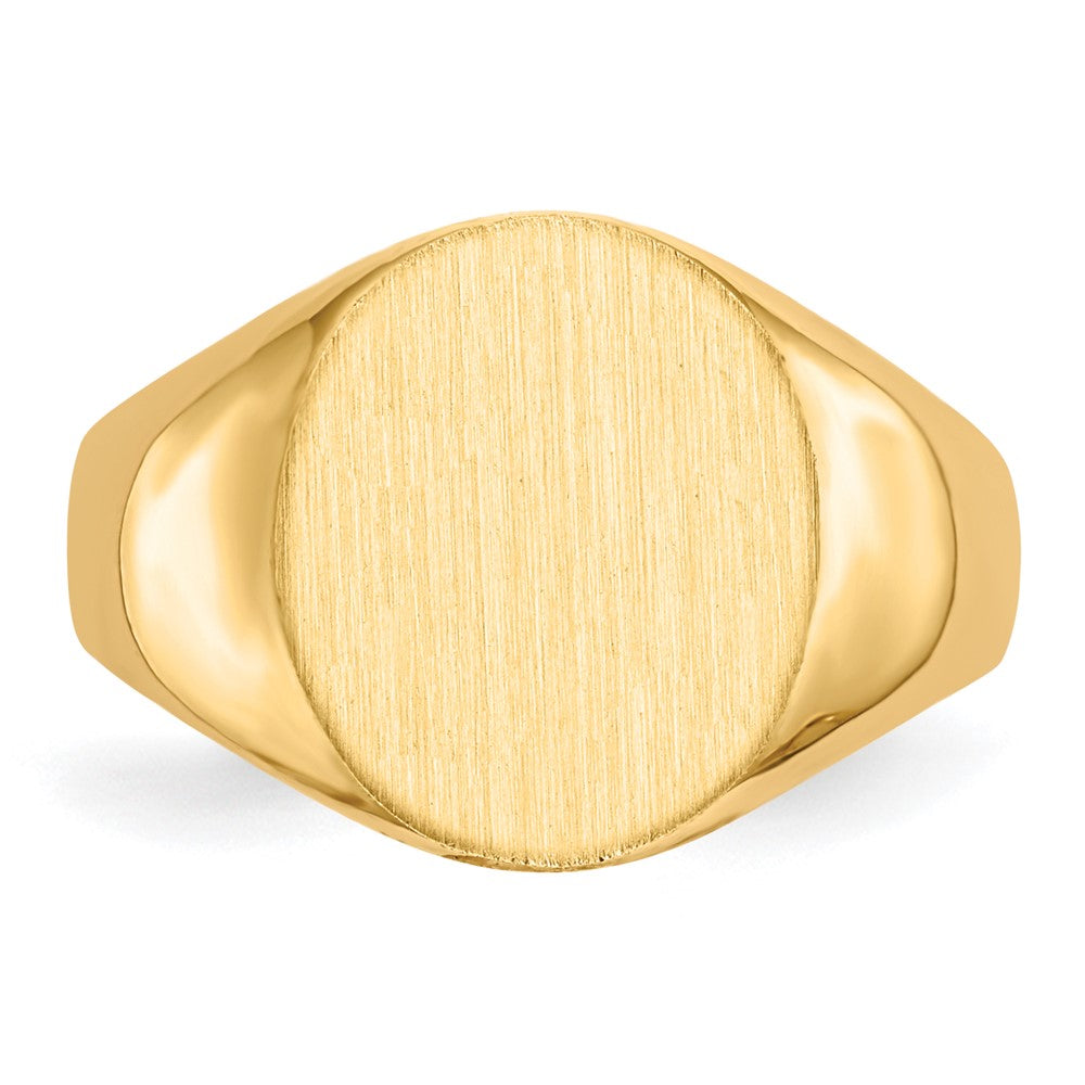 14k 11.5x13.0mm Open Back Mens Signet Ring