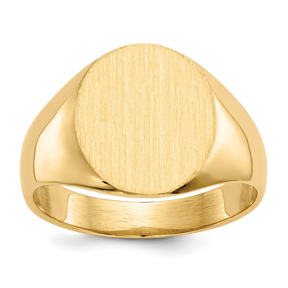 14k 11.5x13.0mm Open Back Mens Signet Ring