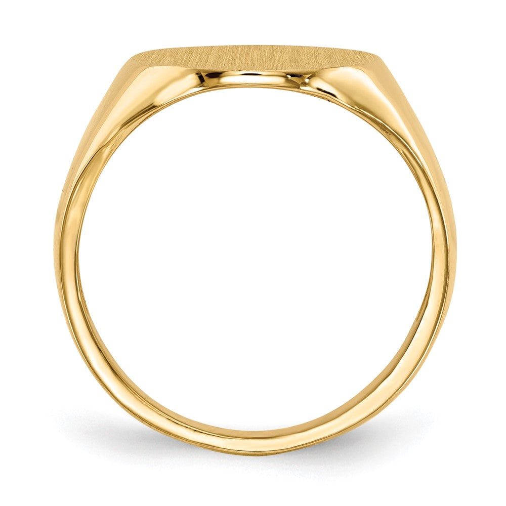 14k 14.0x18.0mm Open Back Mens Signet Ring