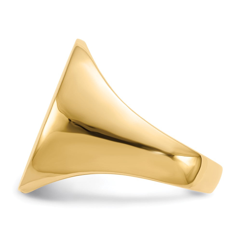 14k 16.0x20.5mm Open Back Mens Signet Ring